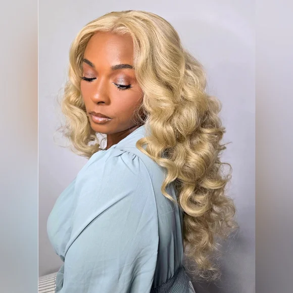 Sensationnel Human Hair Blend Lace Front Wig BareLace Glueless Full Lace Unit 4 - Picture 4 of 7